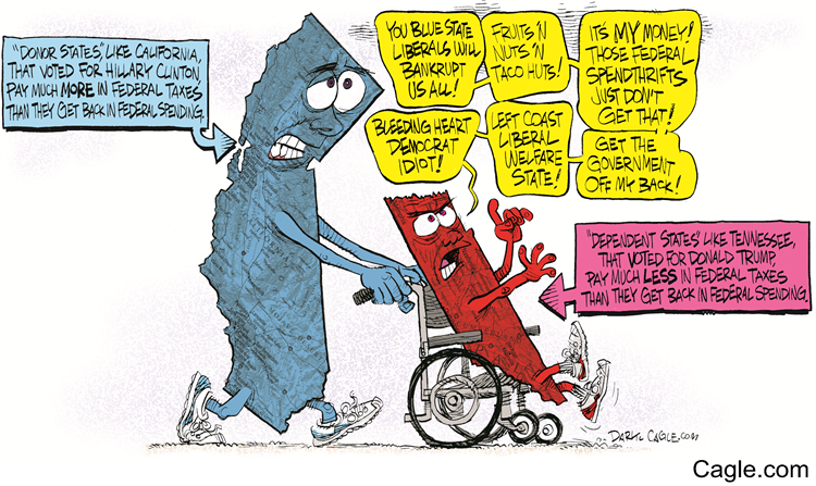 state and federal government cartoon